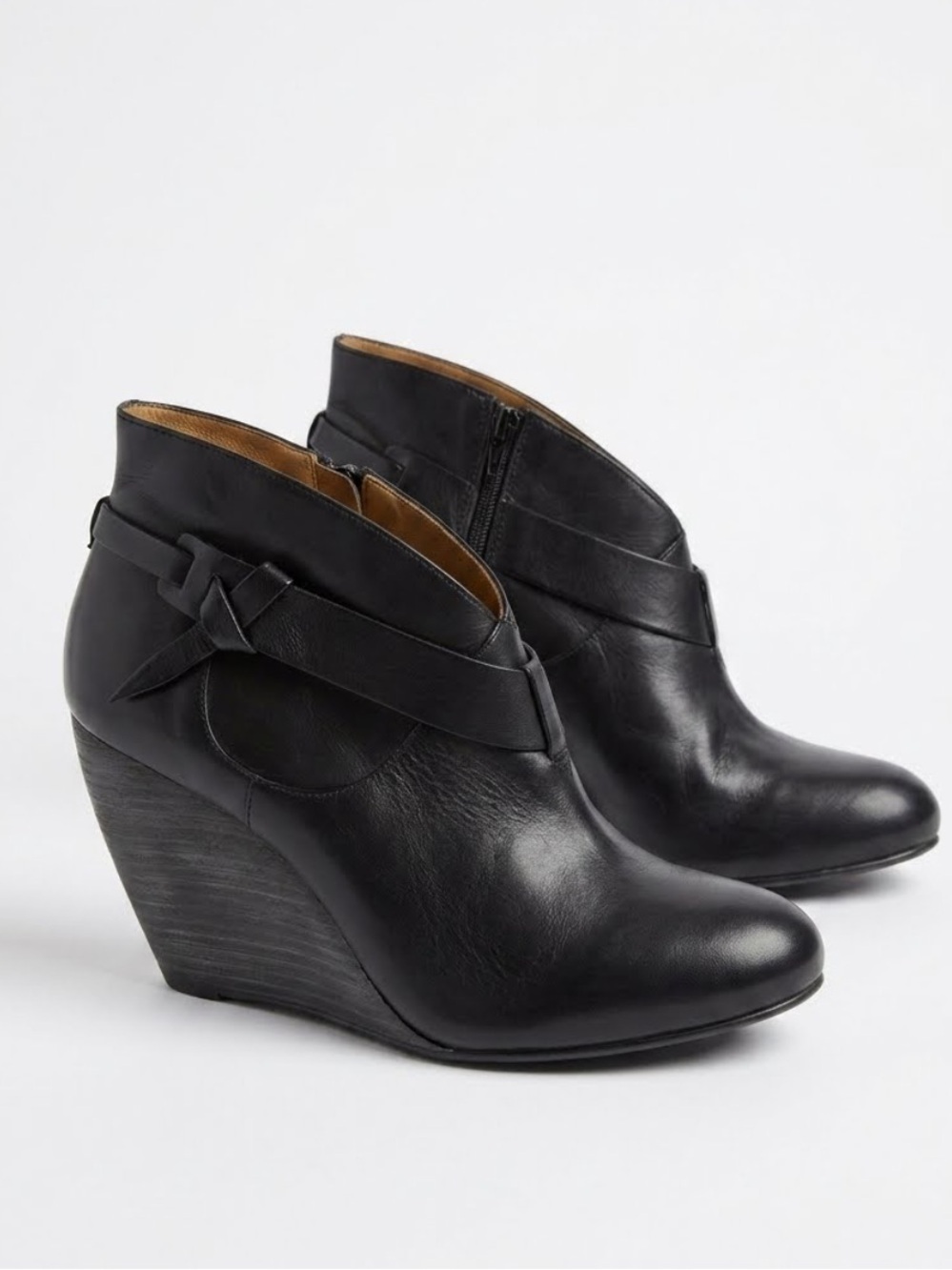 Schuler and Sons Anthropologie black Philadelphia ankle boots booties leather 10